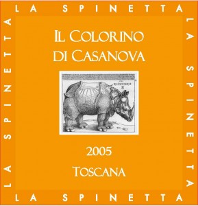 Colorino wine label