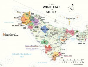 Wine Map of Sicily